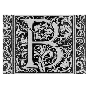 Letter B Mediaeval Monogram Art Nouveau Cutting Board