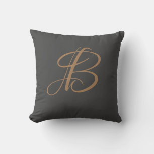 Letter B Monogram Initial Custom Cushion