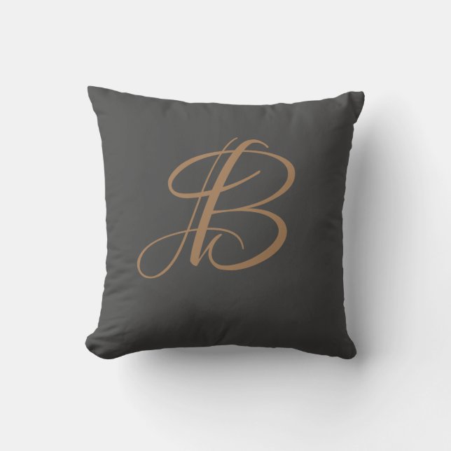 Letter B Monogram Initial Custom Cushion (Front)