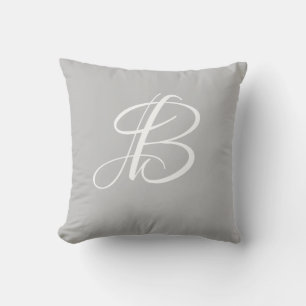 Letter B Monogram Initial Custom Cushion