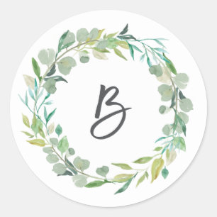 Letter B Monogram Initial Sticker Envelope Seal