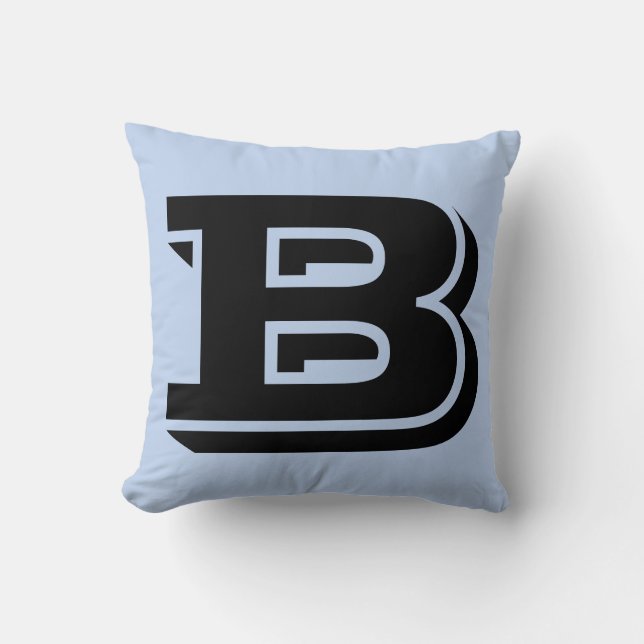 LETTER B MONOGRAM PILLOW (Front)