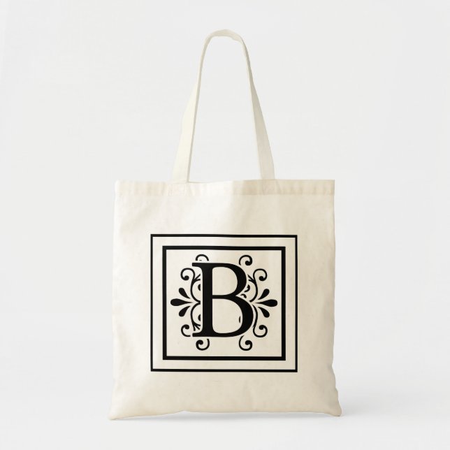 Letter B Monogram Tote Bag (Front)