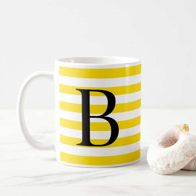 Letter B Mug with Characters (With Donut)