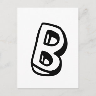 Letter B Postcard