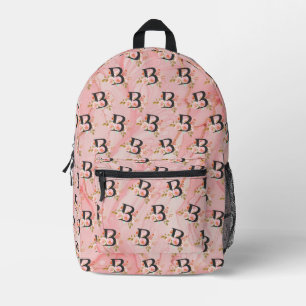 Letter B Printed Backpack
