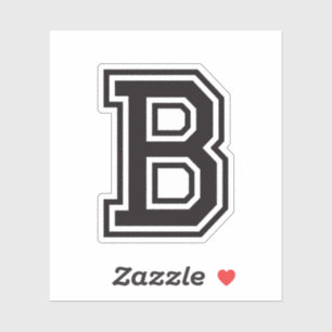 Letter B sporty college font alphabet