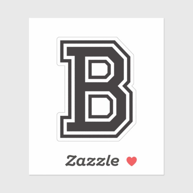 Letter B sporty college font alphabet (Sheet)