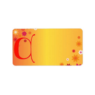 Letter C Address label