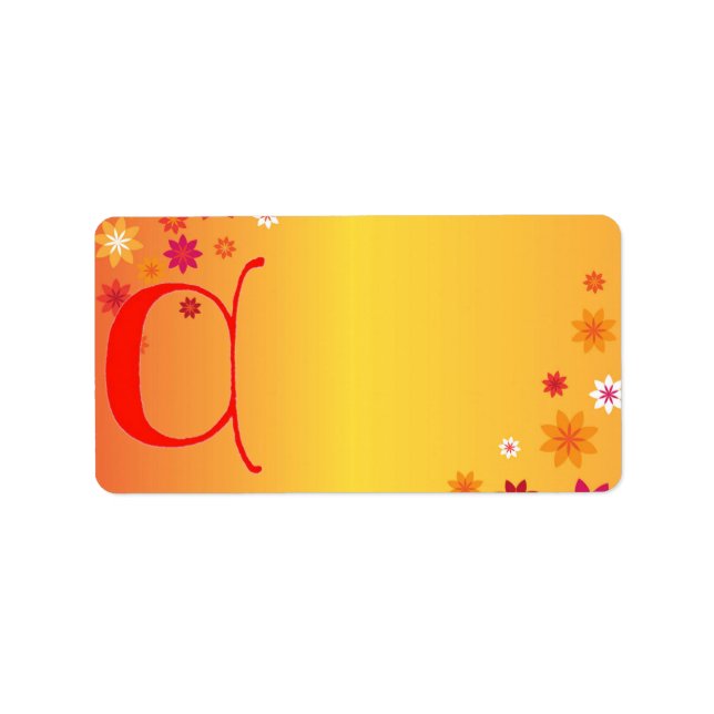 Letter C Address label (Front)