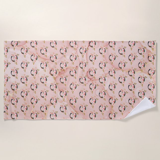 Letter C Beach Towel (Front)