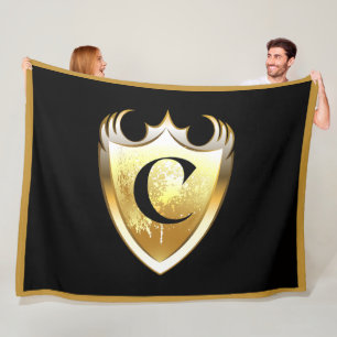 Letter C Capital Alphabet Fleece Blanket