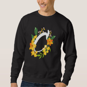Letter C Capital Alphabet Flowers Monogram Initial Sweatshirt