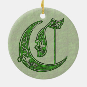 Letter C Ceramic Tree Decoration