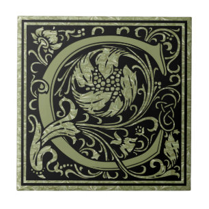 Letter C First Letter Monogram Tile