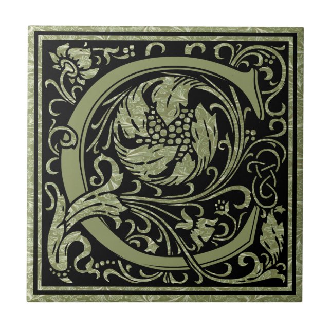 Letter C First Letter Monogram Tile (Front)