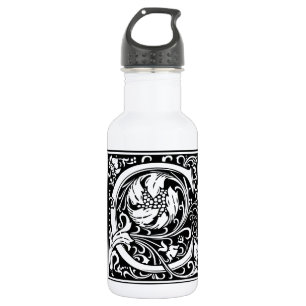 Letter C Mediaeval Monogram Art Nouveau 532 Ml Water Bottle