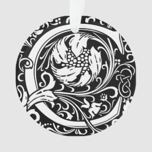 Letter C Mediaeval Monogram Art Nouveau Ornament
