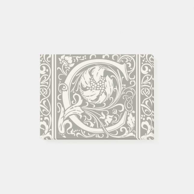 Letter C Mediaeval Monogram Art Nouveau Post-it Notes (Front)