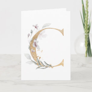 Letter C Monogram Card