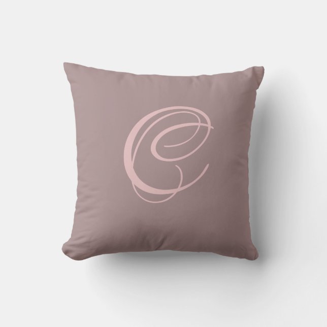 Letter C Monogram Initial Custom Cushion (Front)