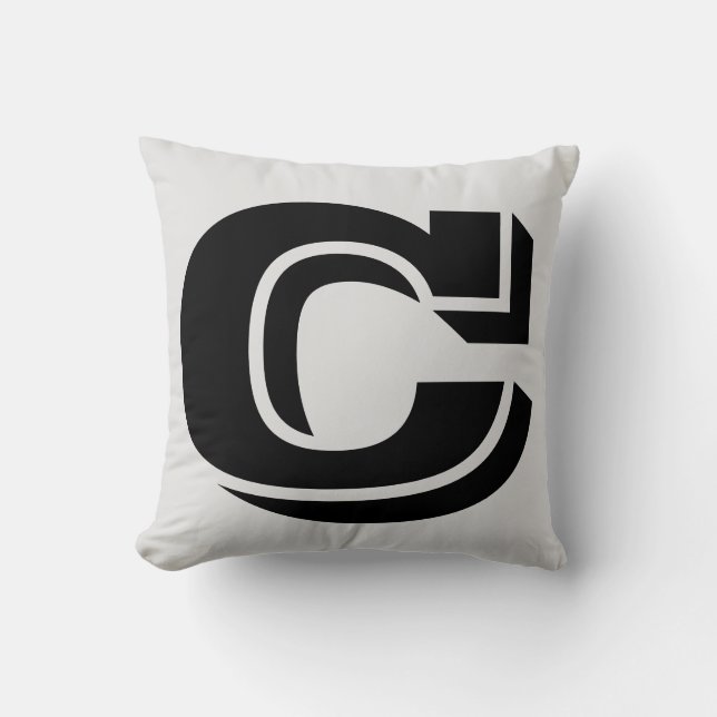 LETTER C MONOGRAM PILLOW (Front)