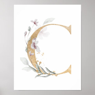 Letter C Monogram Poster