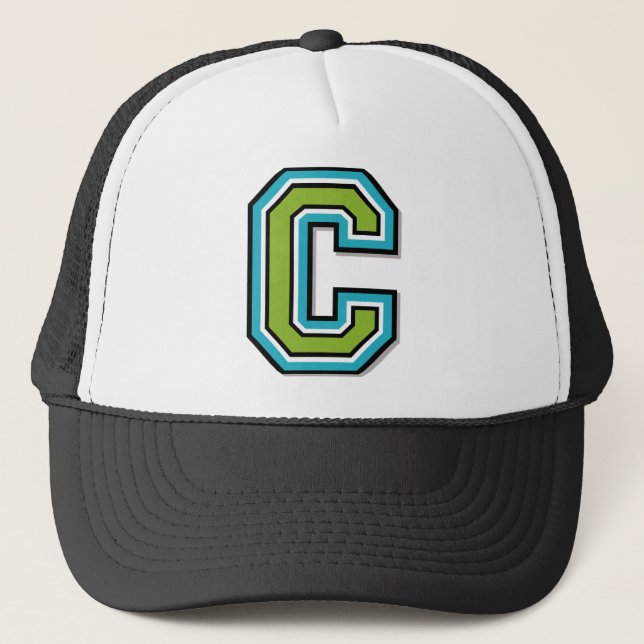 Letter "C" Monogram Trucker Hat (Front)