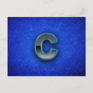 Letter C - neon blue edition Postcard