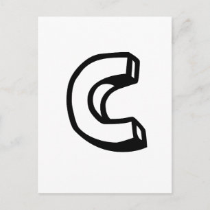 Letter C Postcard