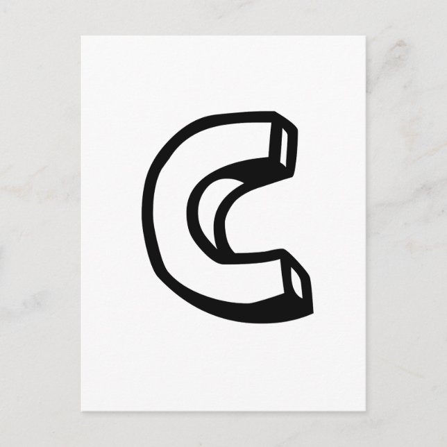Letter C Postcard (Front)