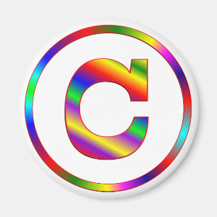 Letter C Rainbow Magnet