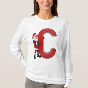 Letter C Santa Claus T-Shirt