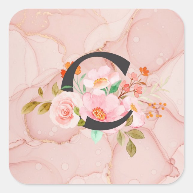 Letter C Square Sticker (Front)