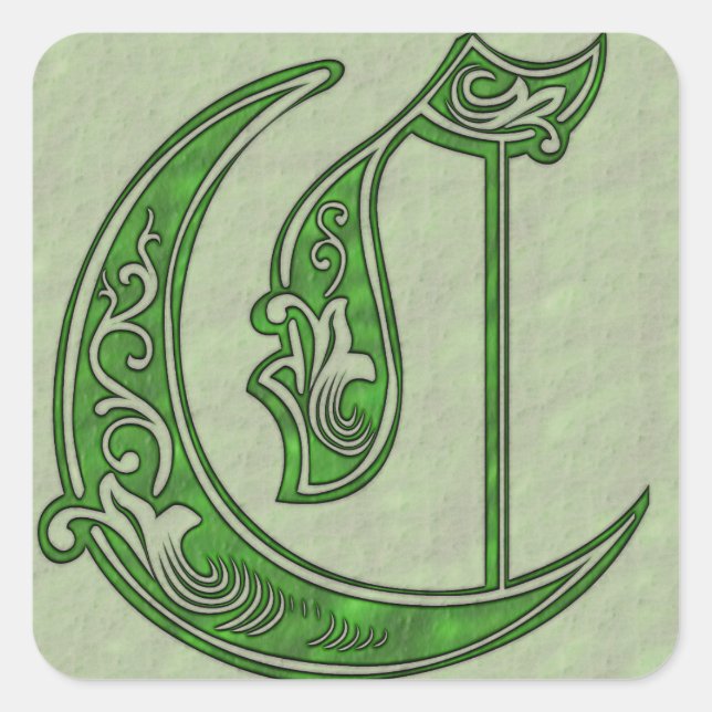Letter C Square Sticker (Front)