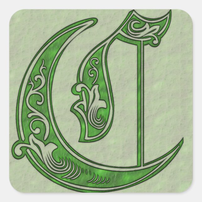 Letter C Square Sticker (Front)