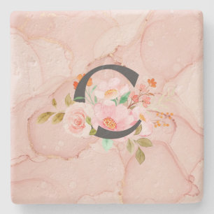Letter C Stone Coaster
