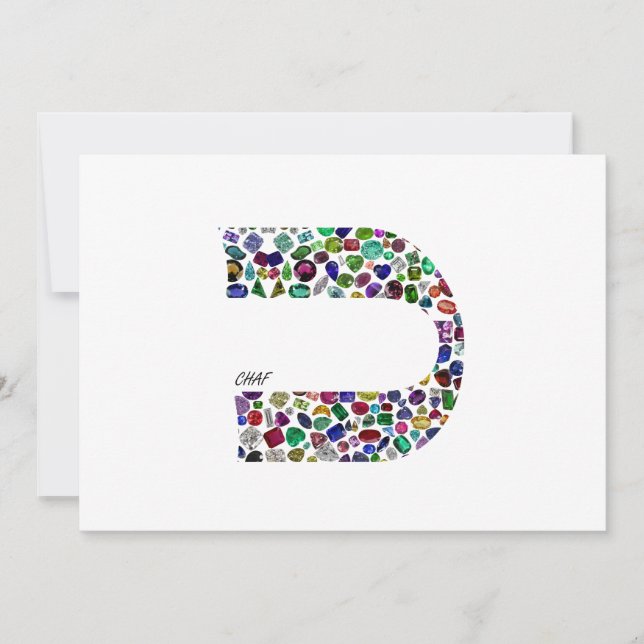 Letter 'CHAF' Invitation (Front)