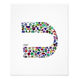 Letter 'CHAF' Photo Print