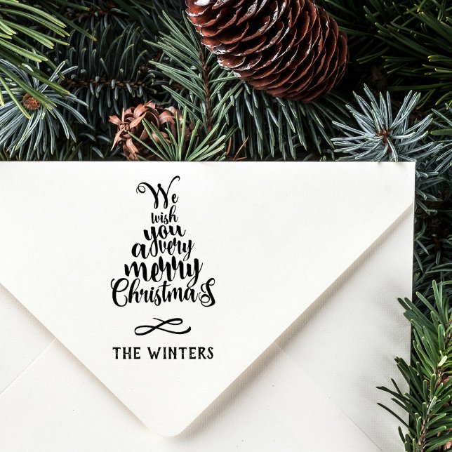 Letter Christmas Tree Holiday  Self-inking Stamp (Creator Uploaded)