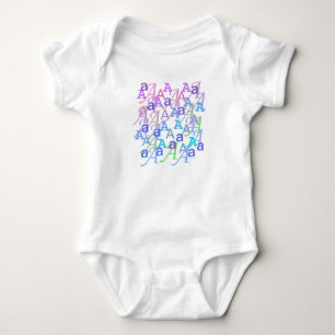 Letter Confetti "A" Baby Romper Bodysuit