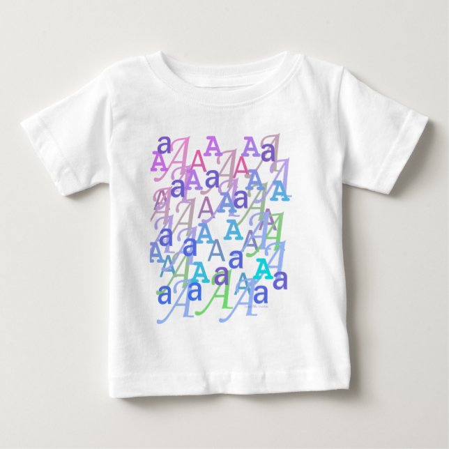 Letter Confetti "A" Baby T-Shirt (Front)