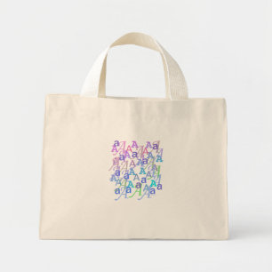 Letter Confetti "A" Mini Tote Bag
