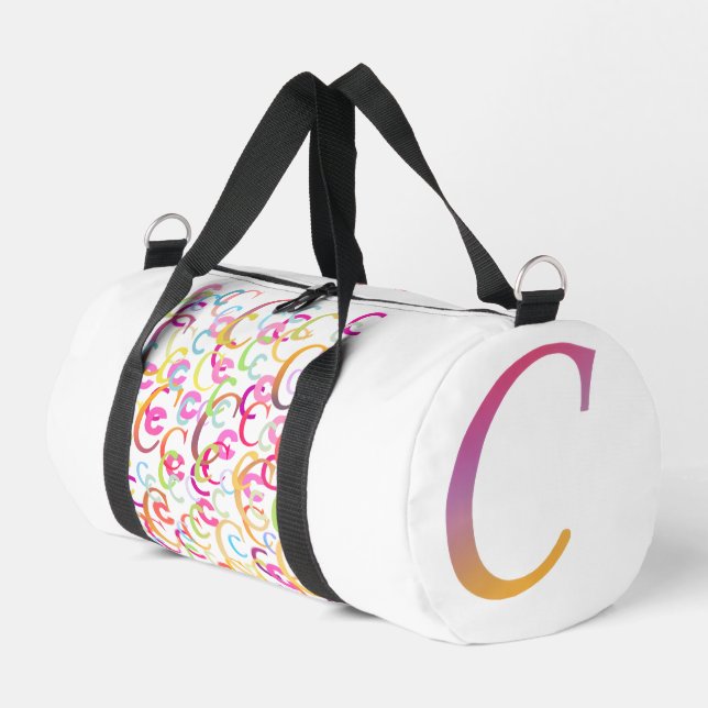  Letter Confetti "C"  Duffle Bag (Left Corner)
