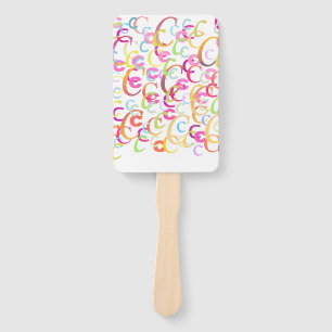 Letter Confetti "C" Hand Fan