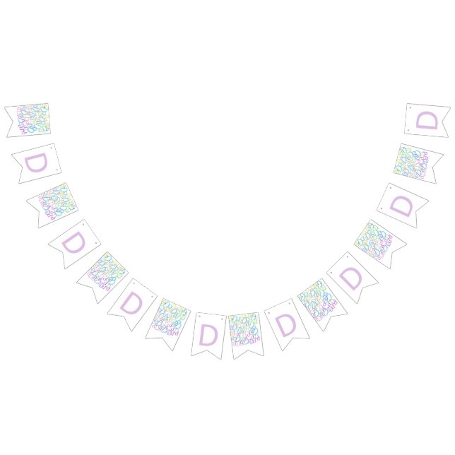 Letter Confetti "D" Bunting (All)