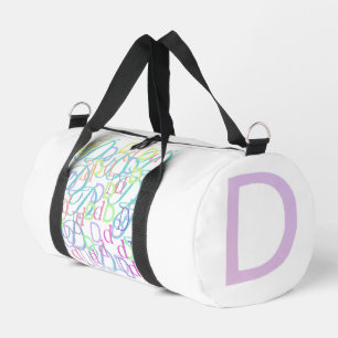 Letter Confetti "D" Duffle Bag