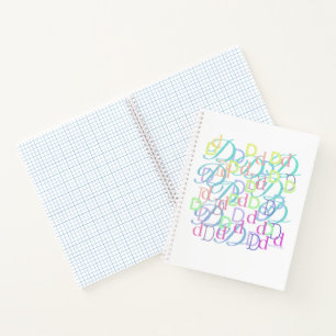 Letter Confetti "D" Notebook