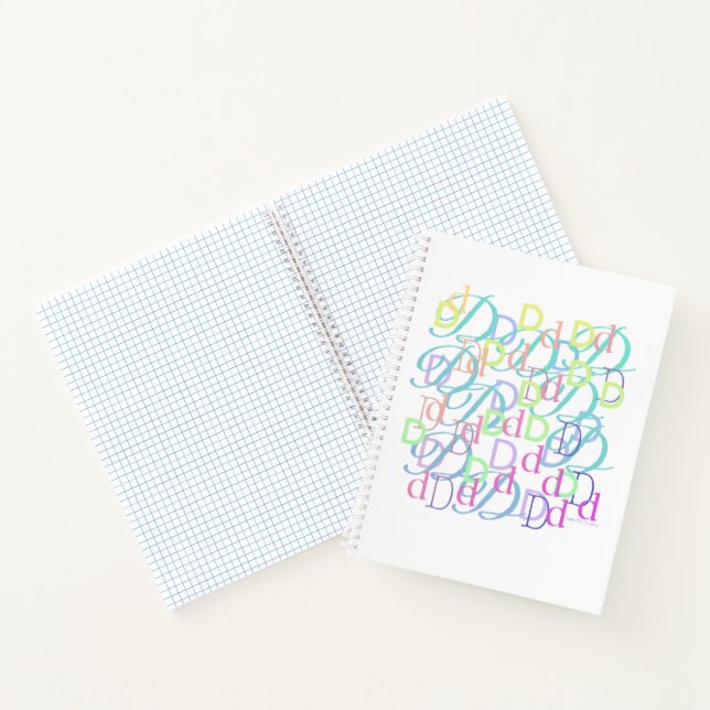 Letter Confetti "D"  Notebook (Inside)