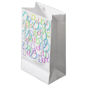 Letter Confetti "D" Small Gift Bag